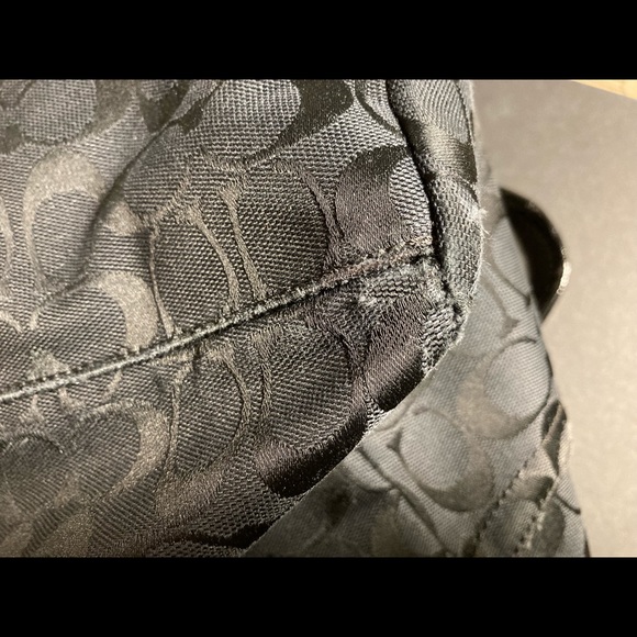 COACH CANVAS/LEATHER LOGO TOTE BAG - Picture 15 of 15